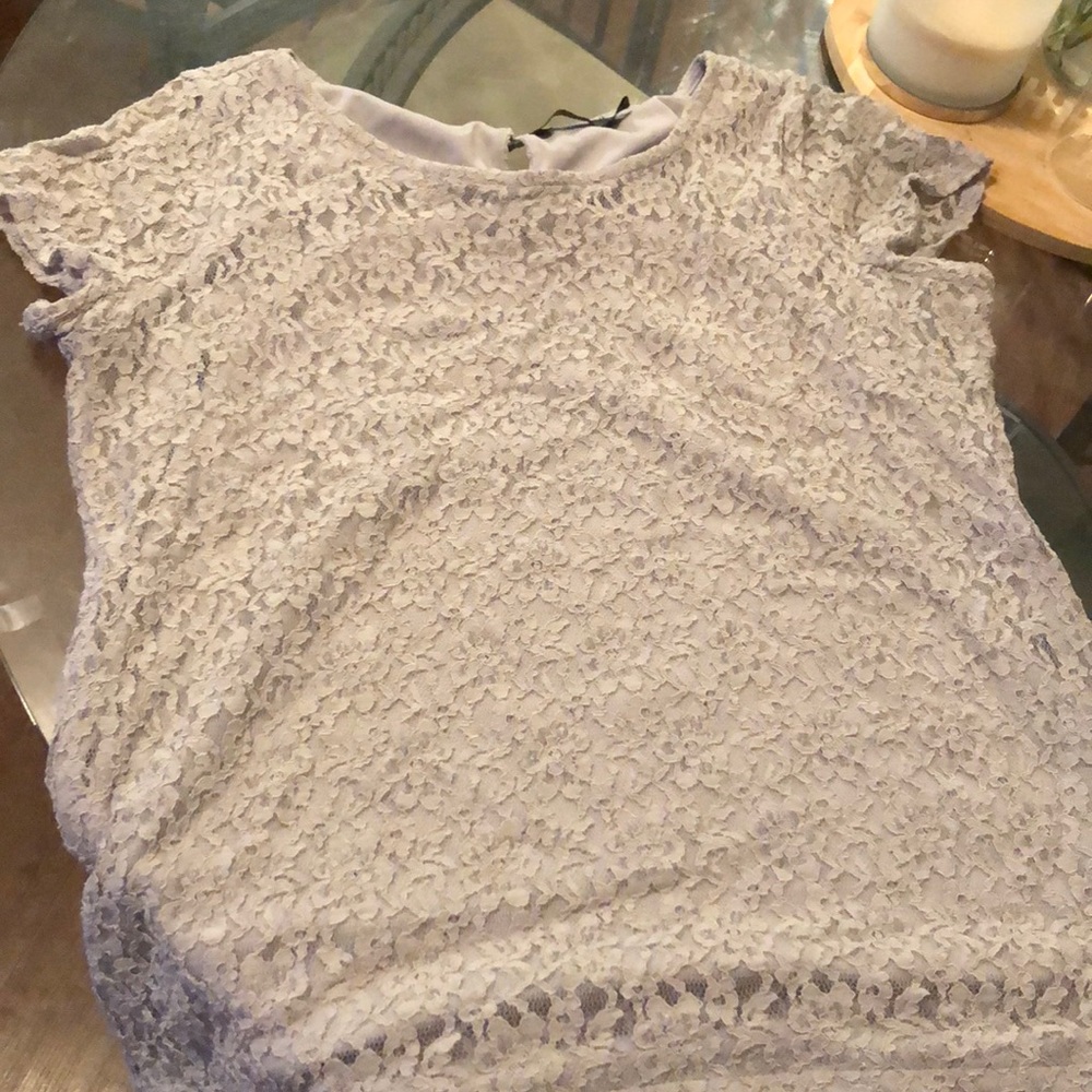 Gray Lace Blouse